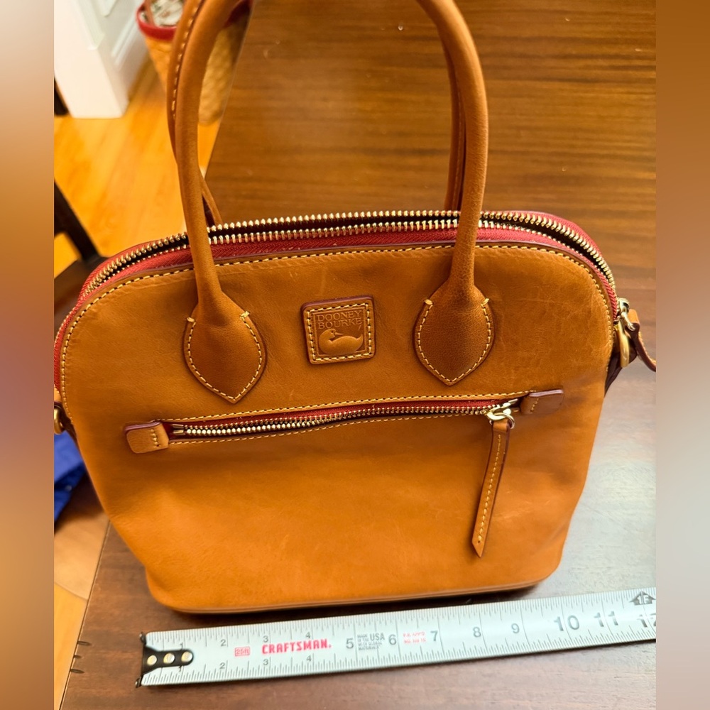 Dooney & Bourke Natural Florentine Domed Leather Satchel